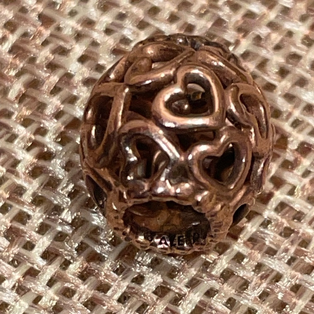 Rose Gold Open Your Heart Pandora Charm - Picture 3 of 3